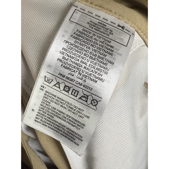 Adidas Adi Advantage Golf Activewear Lightweight Tapered Pants Tan Men 36x32 EUC - Picture 9 of 11